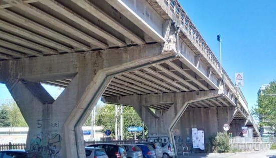 Pesaro, chiusura del cavalcaferrovia per prove di carico