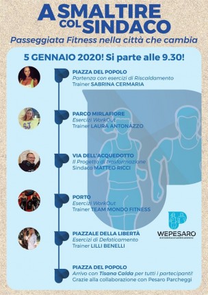"A smaltire con il Sindaco", il 5 gennaio passeggiata del benessere con Matteo Ricci