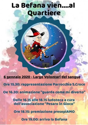 "La Befana vien....al quartiere" lunedì 6 gennaio al Centro Commerciale 5 Torri