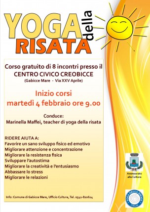Corso gratuito di Yoga della Risata a Gabicce Mare