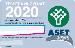 Ecco le tessere Baby Bonus: sconti nelle farmacie comunali Aset