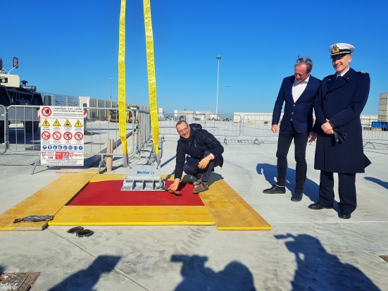 Cantiere Rossini, Ricci posa la 'prima pietra' del nuovo capannone