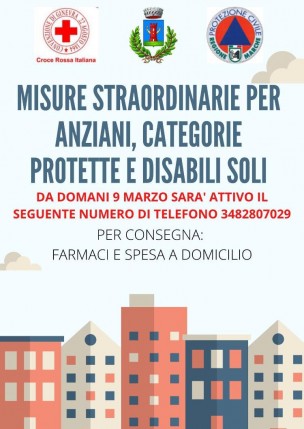 A Fermignano è attivo il servizio di consegna a domicilio di spesa e farmaci