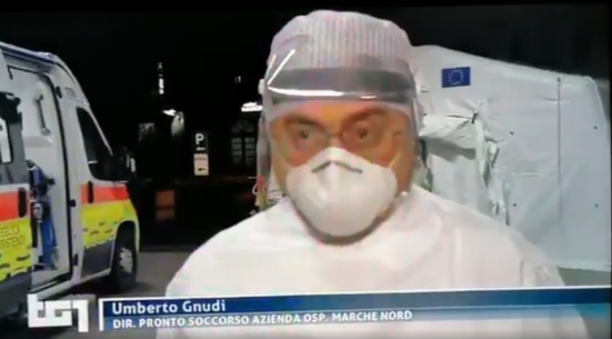 L'aggiornamento sul TG di Rai 1 di Umberto Gnudi direttore del Pronto Soccorso di Pesaro - VIDEO