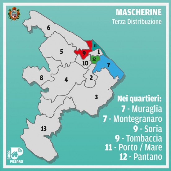 Ricci: "Arrivato oggi il nuovo carico di mascherine, da domani pronti per la terza distribuzione nei quartieri"