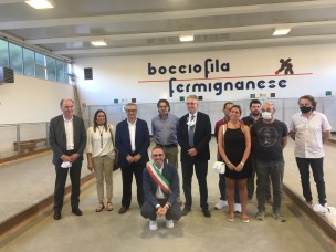 Riqualificato il Bocciodromo di Fermignano: ora la struttura è più sicura e senza barriere architettoniche