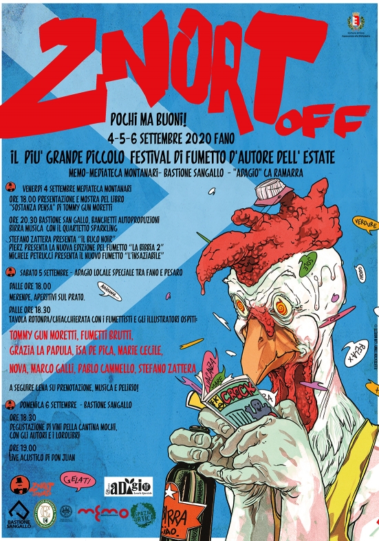 "Znort - Il più grande piccolo festival di fumetto d'autore dell'estate" a Fano venerdì, sabato e domenica