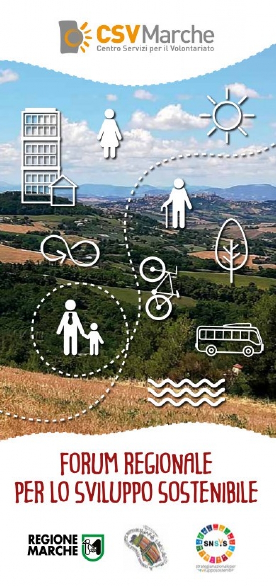 Forum regionale sviluppo sostenibile: dal 26 ottobre gli incontri on line organizzati dal CSV Marche