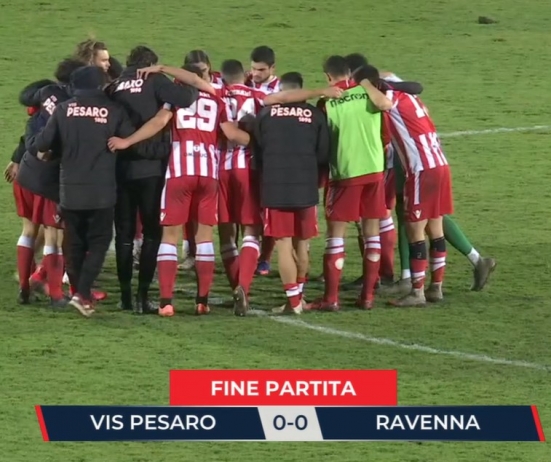 Vis Pesaro 0 Ravenna 0, un punto a testa per una partita senza emozioni