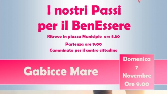 Tra iniziative e novità: domenica a Gabicce la camminata per le vie e in programma una nuova pista ciclopedonale