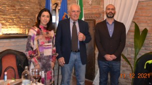 Angelo Spagnuolo confermato presidente del Panathlon Club Pesaro alla presenza dell'ex allenatore Nevio Scala