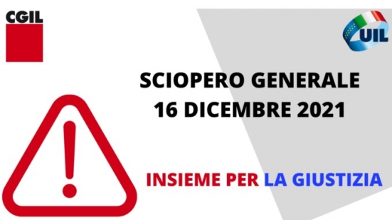 Cgil Pesaro Urbino e Uil: ecco perché giovedì 16 dicembre sarà sciopero generale