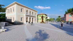 Riqualificazione della Piazza davanti il Municipio di San Giorgio di Pesaro per "renderla un luogo di incontro"