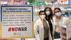 Farmacie Comunali di Pesaro e Gabicce: in 7 giorni donati 3.142 prodotti in favore del popolo ucraino