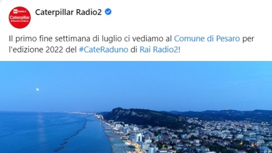 "Il CateRaduno 2022 sarà a Pesaro!", l'annuncio durante la trasmissione culto di Rai Radio2