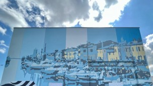 Inaugurata l'opera "WE NOW" dell'artista Chekos sulla facciata dell'azienda Teknowool a Pesaro