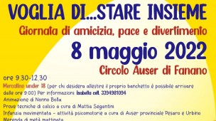 Domenica al Circolo Auser di Fanano una giornata dedicata alla pace, all'amicizia e voglia di stare insieme