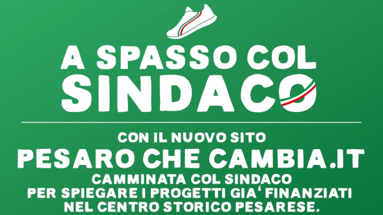 A spasso col sindaco: rinviata la camminata per promuovere e divulgare "Pesaro città che cambia"