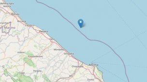 Terremoto, altra scossa di magnitudo 4.1 alle 18:54 con epicentro in mare a 26 km da Senigallia