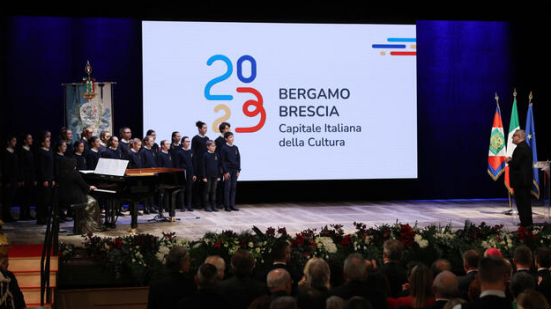 E' iniziato ufficialmente l'anno di Bergamo-Brescia Capitale Italiana della Cultura 2023, verso Pesaro 2024