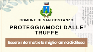 A San Costanzo giovedì 9 novembre alle 17:00 l'appuntamento "Proteggiamoci dalle truffe"