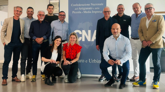 Marco Lanzi candidato sindaco in visita alla CNA