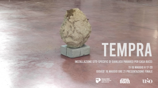 "Tempra" è la nuova installazione d'arte contemporanea di Gianluca Panareo a Casa Bucci a Pesaro