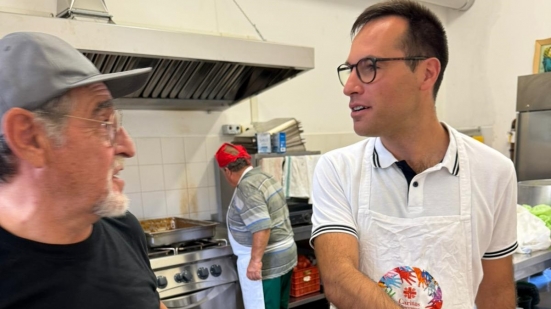 Fano, il sindaco Serfilippi e la Giunta comunale in visita alla Mensa della Caritas