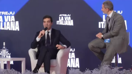 Acquaroli sul palco di Atreju alla festa di Fratelli d'Italia: "Nelle Marche livelli accettabili di assistenza sanitaria"