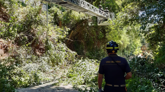 Frana causata da guasto a una piscina privata: chiusa strada San Bartolo a Pesaro