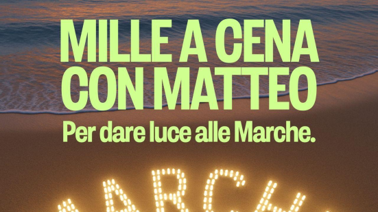"Mille a cena con Matteo": a Pesaro il primo evento del tour "Ricci on the beach"