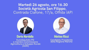 Offida, Ricci lancia l'iniziativa "Agricoltura e valorizzazione della terra per un cambio di Marche"
