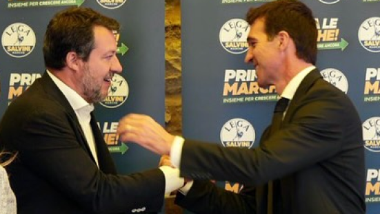 Salvini a Sirolo: "La Lega sarà secondo partito nelle Marche, ma in doppia cifra"