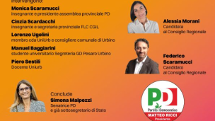 Urbino, confronto su scuola e università in vista delle Regionali Marche 2025