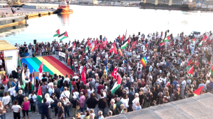 Ancona, presidio al porto contro la guerra a Gaza: la Cgil Marche chiede stop al massacro