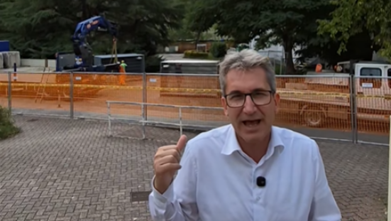 Baldelli al cantiere del nuovo ospedale di Pesaro: "Bugie del PD, la verità è evidente"