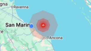 Terremoto nelle Marche: magnitudo 4,4 con epicentro al largo di Pesaro
