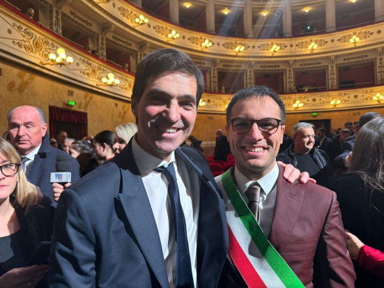 Il sindaco di Fano Luca Serfilippi saluta la nuova Giunta regionale delle Marche