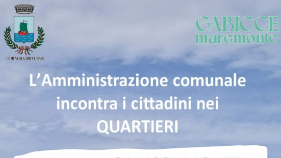 Gabicce, al via gli incontri nei quartieri con l'Amministrazione comunale