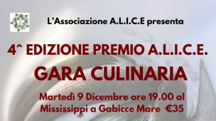 Premio A.L.I.C.E. 2025: a Gabicce Mare torna la sfida culinaria dedicata alla solidarietà