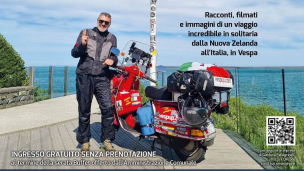 Natale a Tavullia, viaggio in Vespa dalla Nuova Zelanda all'Italia