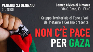 Gaza e Palestina, incontro pubblico a Fano per tenere alta l’attenzione sul conflitto