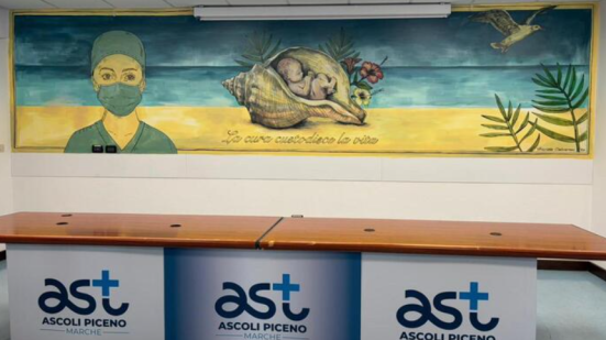 San Benedetto del Tronto: murales dedicato alla cura della vita all’Ospedale Madonna del Soccorso