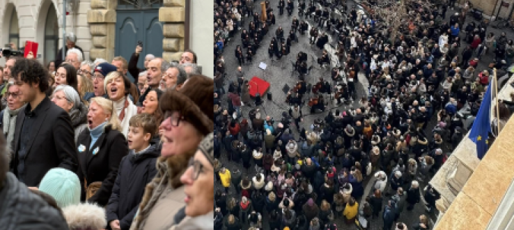 Pesaro protagonista di “Tutti cantano Sanremo”: oltre 500 persone in piazza Olivieri per lo spot Rai