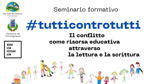 Seminario #tutticontrotutti a Fermignano: formazione su conflitto ed educazione con albi illustrati