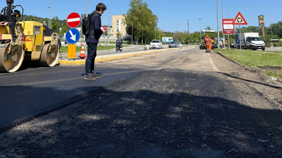 Pesaro, lavori in via Gagarin: al via nuove asfaltature sulle arterie strategiche