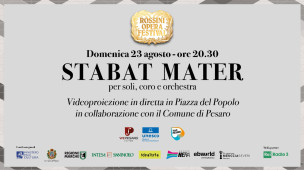 Stabat Mater a Pesaro, videoproiezione gratuita in piazza del Popolo per il finale del Rossini Opera Festival