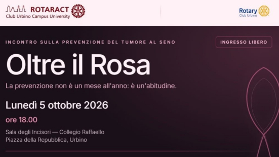 Urbino, “Oltre il Rosa” il 5 ottobre: incontro sulla prevenzione del tumore al seno